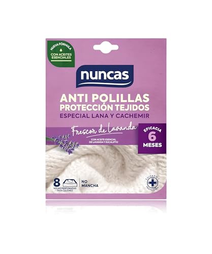 Nuncas Antipolillas - Proteccion Tejidos - Lavanda - 8 Hojas