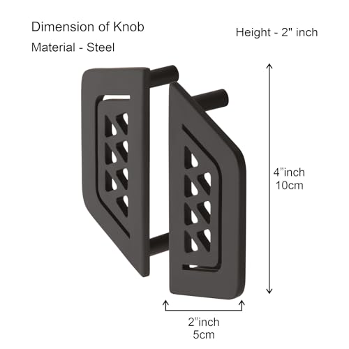 Image of COMPASS Stainless Steel 7 Star Cabinet Knobs, Drawer Pulls, Knobs for Dresser Drawers, Drawer Knobs Handle, Kitchen Knobs (Jet Black Finish) Pack of 4 pcs