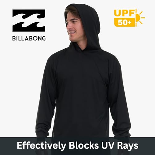 Billabong Hooded Rash Guard for Men Big and Tall, UPF 50+ Long Sleeve Swim Shirt2