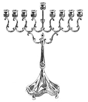 Algopix Similar Product 11 - Silver Plated Candle Menorah  Fits all