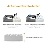 Zedelmaier Orthopädisches Hundebett für mittelgroße & Grosse Hunde, kratzfestes Hundekorb, Dicker Hundekissen, Hundekörbchen waschbar, ergonomisches Hundesofa mit abnehmbarem Bezug, 76×56×24 cm