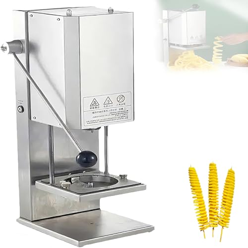 Cortadora eléctrica de papas en espiral de acero inox