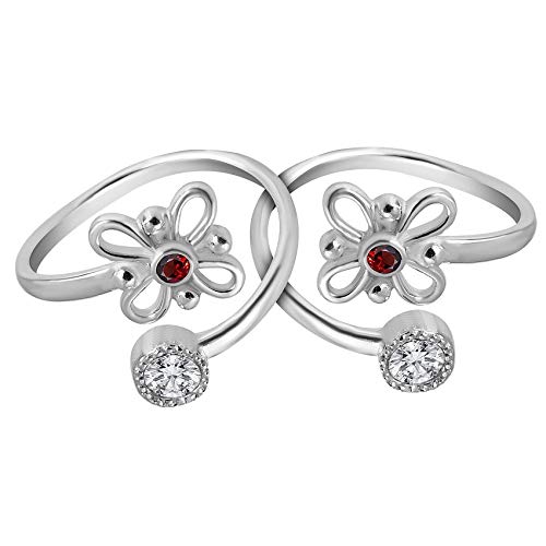 Image of Parnika 925 Top Openable Silver Toe Rings in Pure 92.5 Sterling Silver for Women | Chandi Bichiya Bicchiya | Metti |