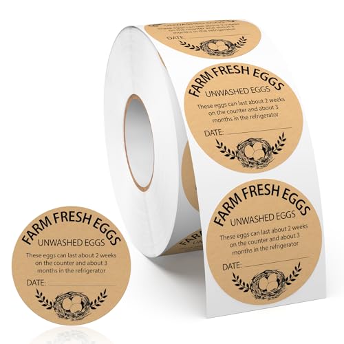 Autocollants œufs frais en vinyle pour ferme de poules et cailles