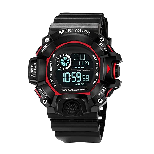 Image of Acnos Digital Sports Watch - Rugged Outdoor Multi-Function Countdown Timer & Alarm (WR30 Water-Resistant)