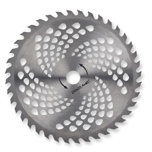 Hoja De Sierra Para Desbrozadora, Dientes De Acero, Cortadora De Césped, Herramienta De Jardín 40T, Disco De Corte De 255x25,4 Mm Para Recortadora, Desmalezadora