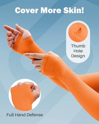 image for SHINYMOD 1 Pair Arm Sleeves for Men Women Sports Compression Sleeve UV