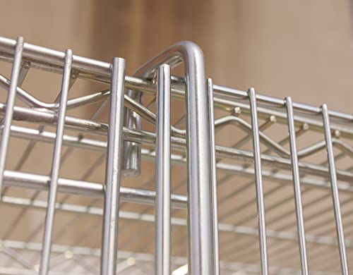 HIGOOD Wire Security Cart with Adjustable Shelves, Heavy Duty Rolling carts,1,000 lb Load Capacity, 52 inx27 inx69 in