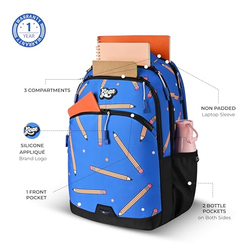 Image of Gear Shuffle Backpack 17 inch /31L Medium Water Resistant School Bag /Casual Backpack /Daypack /Kids Bag for Boys /Girls (Blue-Black)