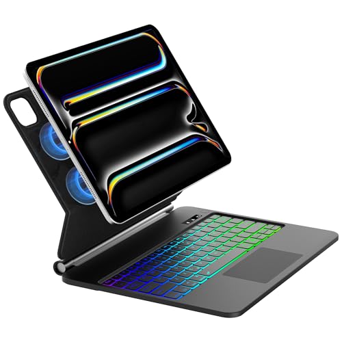 �y2025�N�V�o��z�}�W�b�N�L�[�{�[�h iPad Pro (M5/M4) 13�C���`��p iPad Pro 13�C���` �L�[�{�[�h �^�b�`�p�b�h�t�� �y�� ���^ 7�F�o�b�N���C�g�t�� ���C�z�� �t���[�e�B���O�݌v �}�O�l�b�g�P�[�X ���p�x���� �I�[�g�X���[