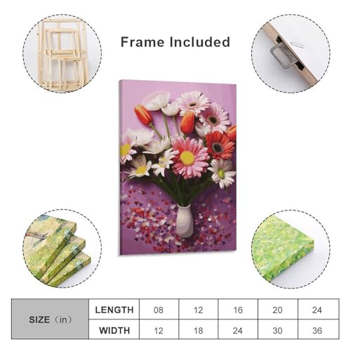 Toile murale moderne fleurs fraîches pour sublimer un mur vide - 2