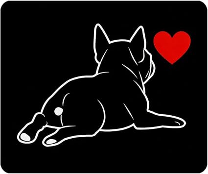 Gaming Mouse Pad Adorable Dog Breed Cute Pet Animal Bulldog French Adult Black Boxer Non-Slip Rubber Mouse Pad for Computers, Laptop, Office, Home Rectangle Mousepad 9.5 Inch x 7.9 Inch