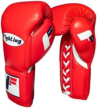 Miniatura 6 de Guantes de pelea profesionales certificados Fighting - Guantes de boxeo con cordones para competición, enfrentamiento, entrenamiento y trabajo con