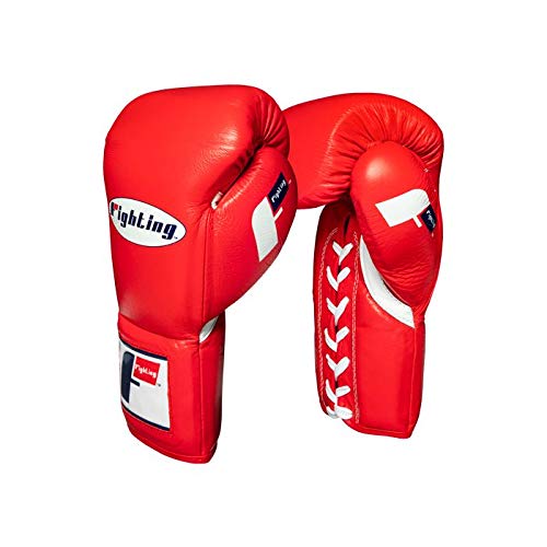 Fighting Certified Pro Fight Gloves - Lace Up Boxing Gloves for Competition, Sparring, Training & Bag Work