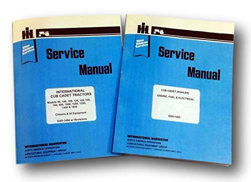Service Manual for Cub Cadet Garden Tractor 86 108 109 128 Repair Kohler Lawn Mower