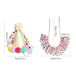Cat Dog Princess Costumes Puppy Cat Birthday Bandana Scarf and Party Hat Cute Lace Dog Bib Scarf and Christmas Hat Doggy Birthday Party Decorations Set - Image 2