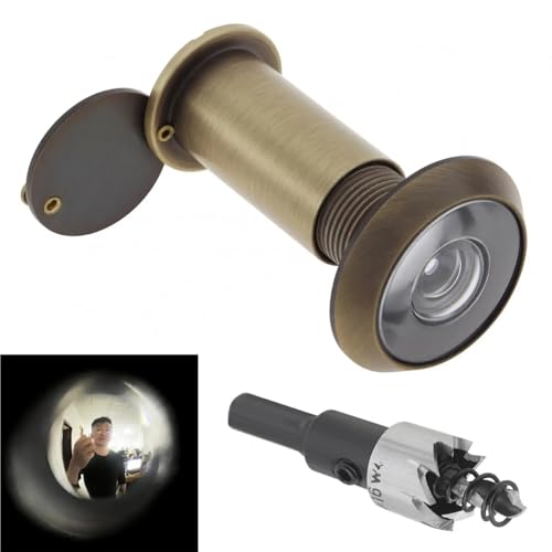 2 Pzas Mirilla de Puerta 16mm 200 Grados con Lente Óptica de Vidrio HD para Puertas de 1.57-2.56 pulg de Grosor miniatura 2