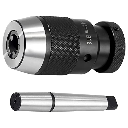 GETLITOOL Mandrin de Perçage de Tour sans Clé à Serrage Automatique 1-16mm Super Précis MT2 -B18 Arbre pour tour MK2 Cover