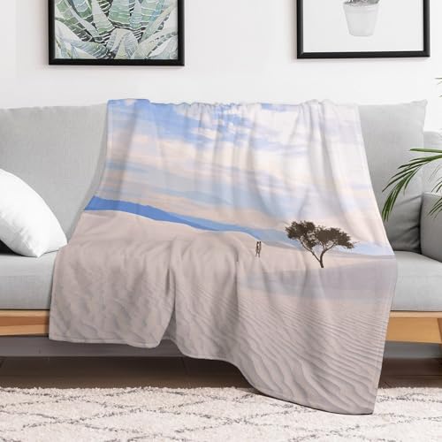 Couverture de lit romantique et douce paysage de sable - 7