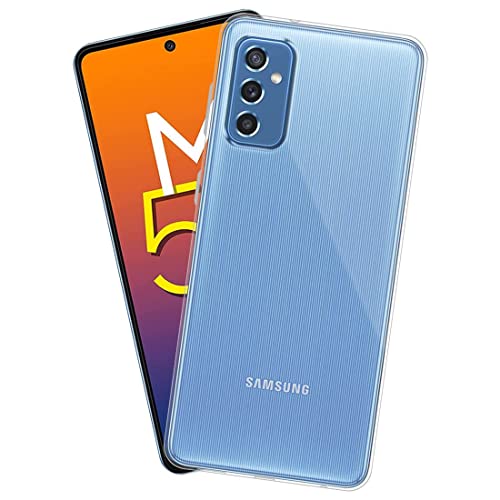 Image of Fashionury Crystal Clear Case for Samsung Galaxy M52 5G | Yellowing Resistance | Transparent TPU Silicone | Raised Camera Lips | Slim Transparent Cover