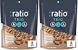 Ratio Toasted Almond Granola Cereal, 2g Sugar, Keto Friendly, 8 OZ Resealable Cereal Bag (Pack of 2)