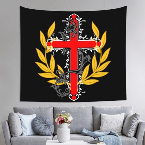 Kkaingg Cross Jesus God Birthday present Jesus Veteran Tapestry Wall Hanging Tapestry Wall Tapestry for Bedroom Aesthetic Tapestry Hippie Tapestry 60x51in