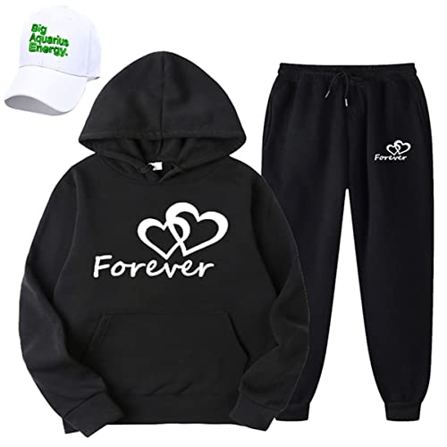 Survêtement homme noir XXXXL ensemble haut de gamme à capuche