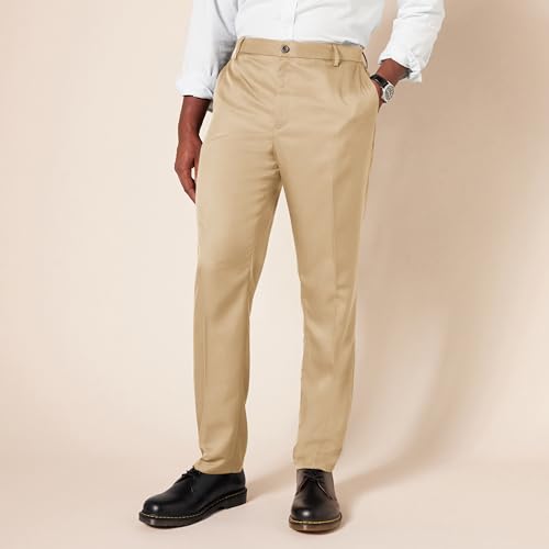 Image of Amazon Essentials Men's Slim-Fit Flat-Front Dress Pant