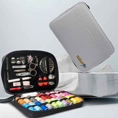 VelloStar Black and Gray Sewing Kit Bundle - Sewing Kits for Adults with Over 100 Sewing Supplies and Accessories for Basic and Small Repairs Cover
