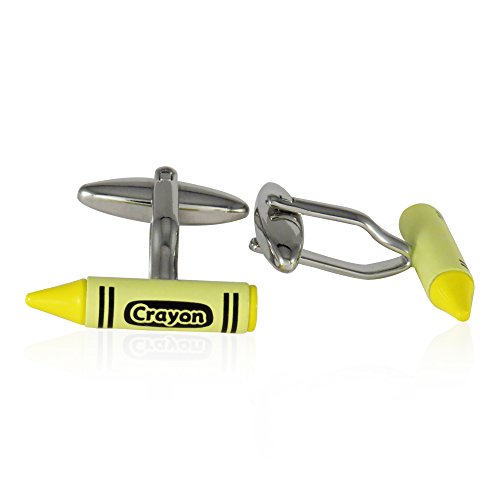 Gemelos Cuff-Daddy Diseño Crayon Amarillo con Caja miniatura 2