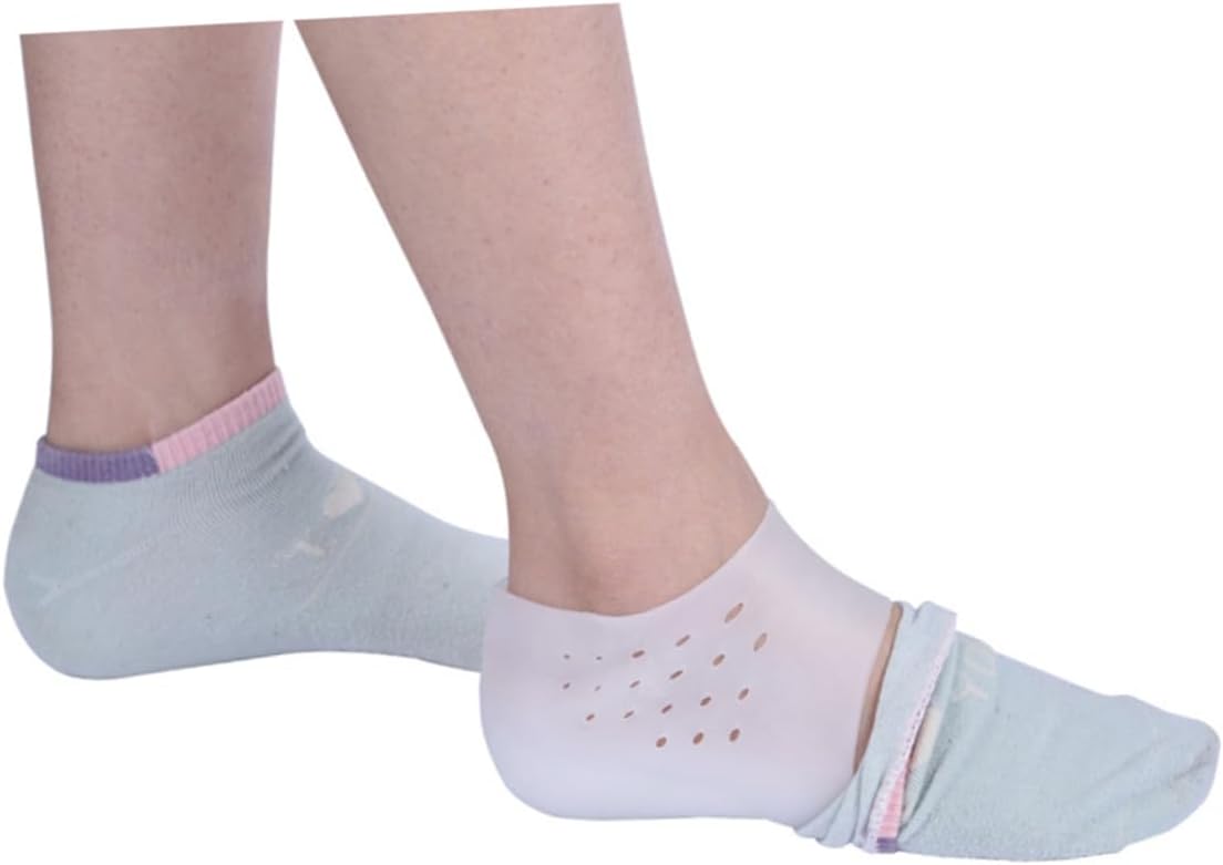 3Pairs Silicone Heel Socks Protective Ankle Sleeve Covers for Blister Relief and Cracked Heels Height Moisturizing and Durable Design for Comfort During Walking