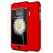 iPhone 7 Plus 5.5 Inch Full Body Hard Case-Auroralove Red 360 Degree Full Protective Slim Sleek Front Back Case for iPhone 7 Plus 5.5 Inch with Tempered Glass Screen Protector