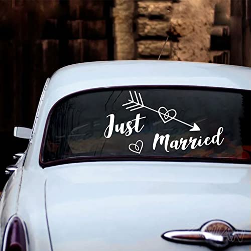 Just Married Adesivo decorativo per auto nuziale