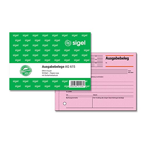 Preisvergleich Produktbild SIGEL AG615 Ausgabebeleg A6 quer, 50 Blatt, 1 Stück