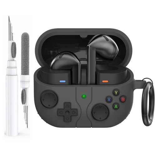 AhaStyle Silicone Case for Samsung Galaxy Buds3 and Galaxy Buds3 Pro (2024) with Cleaning Kit Retro Handheld Game Console Design Skin Cover for Samsung Galaxy Buds3 Series Support Wireless Charging