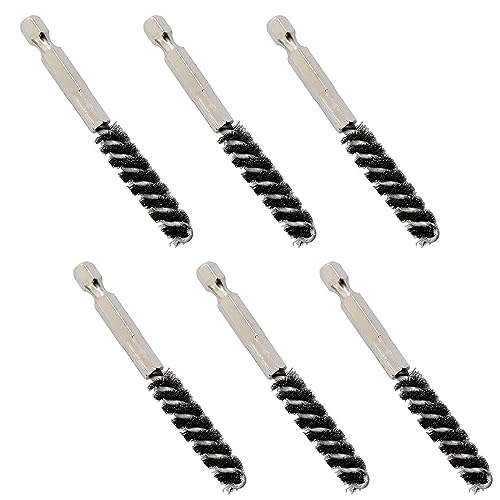 Auto-plaza 6X Stainless Steel 6.35mm Golf Clubs Head Hosel Brush Cleaning Brushes Tools Accessories 9mm