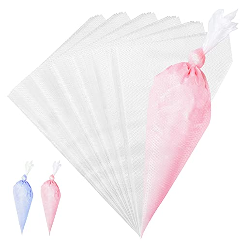 SHEANAON 100 Piezas Manga Pastelera Desechable Mangas Pasteleras para Decoración, Formación de Hielo Bolsas de Repostería para Cupcakes, Macarrón et Galletas 16 * 26cm Cover