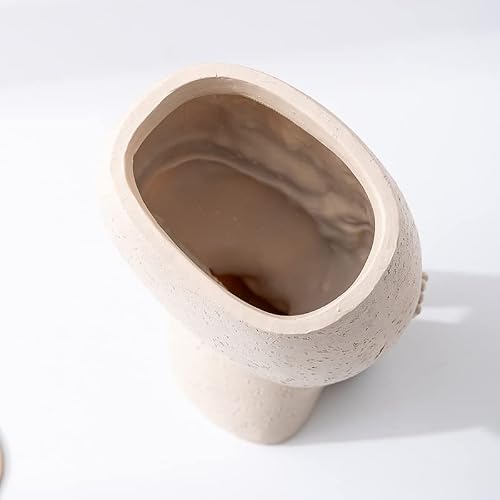 Sparik Enjoy Face Flower Pot Head Planter, Face Planters Pots With Drainage Hole, Resin Head Planter, Face Planters For Indoor Outdoor Plants, Unique Planters Gift Friends And Family (Brown) #TOP2