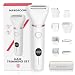 MAXGROOM 3 in 1 Lady Shaver for Women, Wet & Dry Electric Razor, IPX6 Waterproof Bikini Trimmer for Pubic Hair, LED Display, Hypoallergenic for Sensitive Skin, Facial Legs Underarms Body Groomer