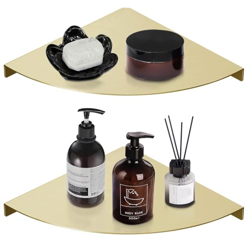 Support de douche robuste en acier inoxydable 304 étanche couleur or - 2