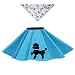 Toddler Poodle Skirt with Scarf (Turquoise)