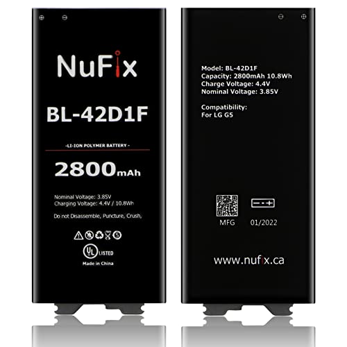 NuFix Battery Replacement for LG G5 BL-42DF1 2800mAh Nigeria Ubuy