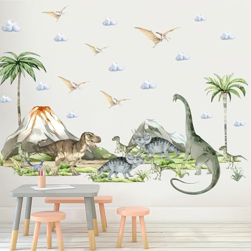 HENGBIRD Sticker stickers dinosaure - stickers muraux stickers muraux enfants- autocollant mural - autocollant dinosaure - stikers murals enfant garçon