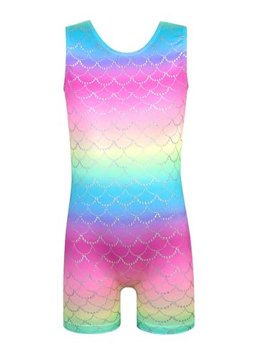 Image of HOZIY Gymnastics Leotards for Girls Unicorn Aurora Rainbow Mermaid Dinosaur Cupcake Sparkle Biketard Toddlers Kids Children