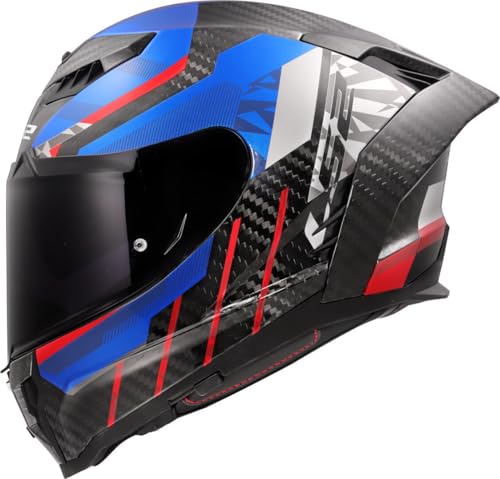 LS2, Casco Moto Integral DRAGON TRAX Blue Red, M