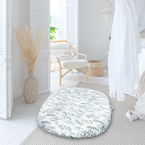 Image of Newborn Lounger Cover, Soft Comfortable Baby Lounger Cover, 1 Pack Reversible Removable Slipover for Infant Lounger Pillow, Green Leaf (Lounger not Included)
