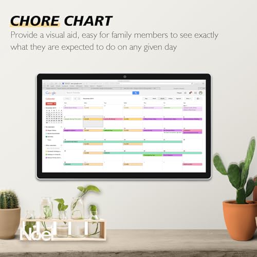 Image of Large Touchscreen Monitor Digital Electronic Calendar, Downloadable APP,10-Point Touch,16:9 Display, Android 13 with 8GB RAM & 128GB ROM,Perfect for Office, Business, and Home (21.5 inch)