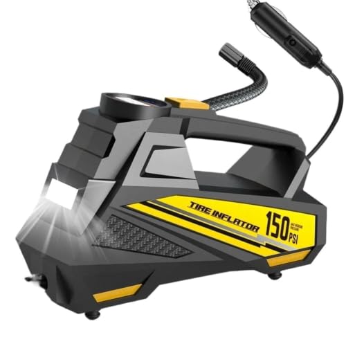 Inflador ruedas coche 12V compresores de aire portátiles 150PSI con luz LED