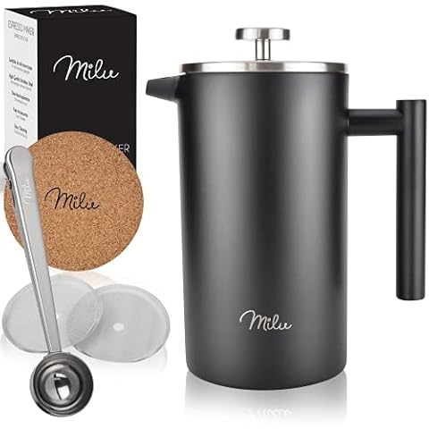 Milu Cafetera Francesa de Acero Inoxidable 350ml Cover