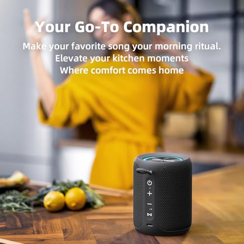 MIATONE Rush M - 20W Bluetooth Speaker IP67 Waterproof Speaker with Deep Bass, Portable Speakers for Beach Camping Accessories, Gifts for Men Fathers Him (Black) - image 7
